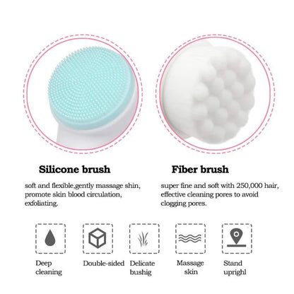 Pure Glow Double-Sided Silicone Facial Brush